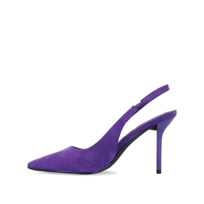 Journee ELENNEY STILETTO HEELS IN WIDE - Purple Faux Suede
