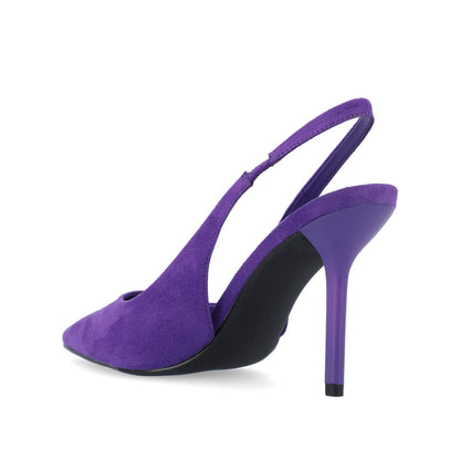 Journee ELENNEY STILETTO HEELS IN WIDE - Purple Faux Suede