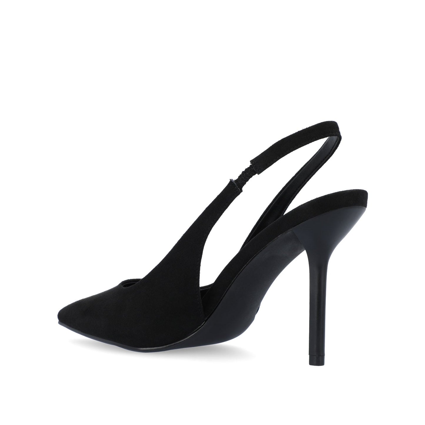 Journee ELENNEY STILETTO HEELS IN WIDE - Black Faux Suede