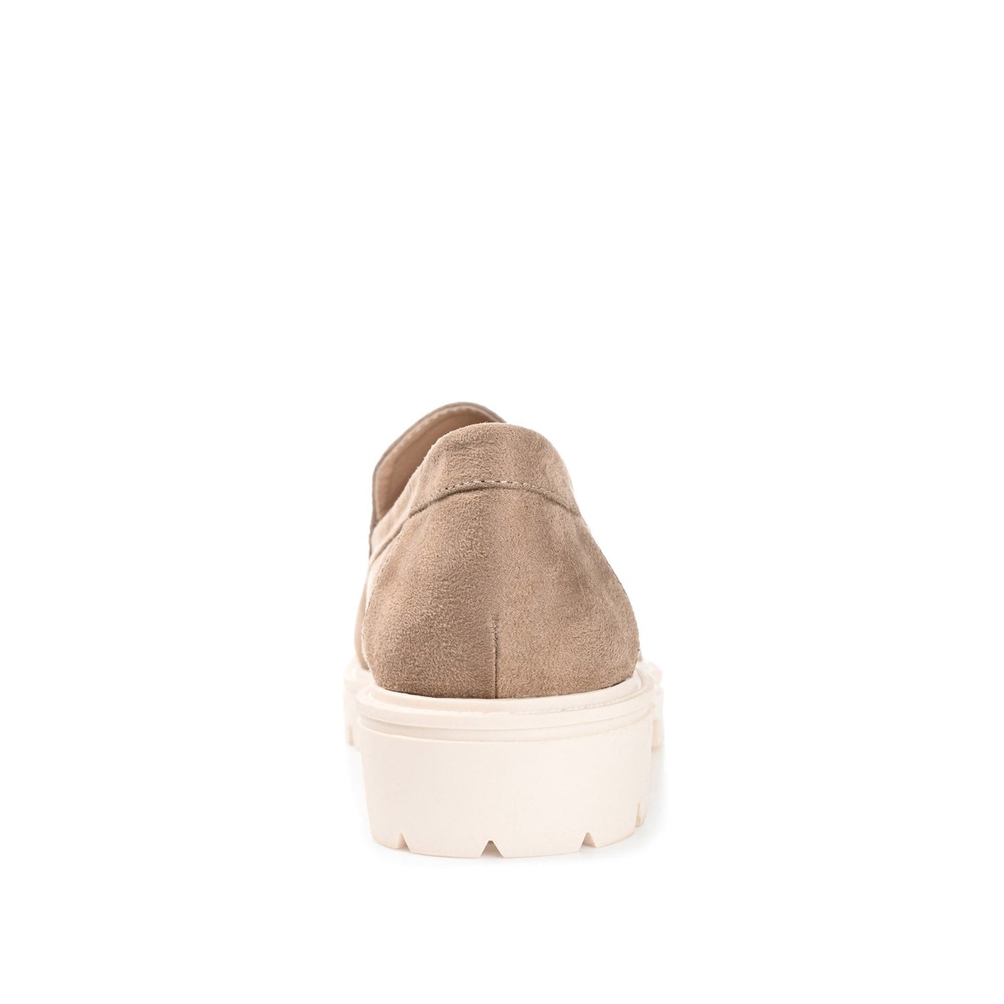 Journee ERIKA FAUX SUEDE LOAFER FLAT IN WIDE - Taupe Suede