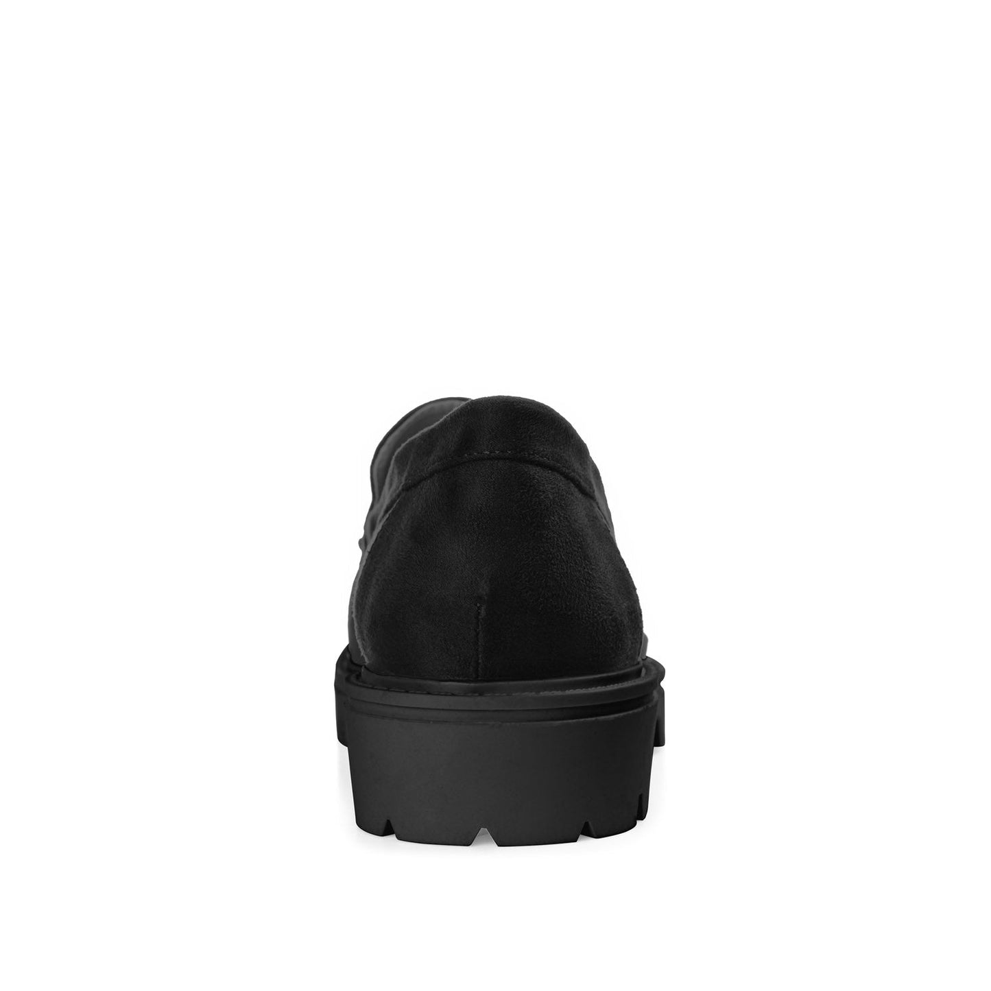 Journee ERIKA FAUX SUEDE LOAFER FLAT IN WIDE - Black Faux Suede