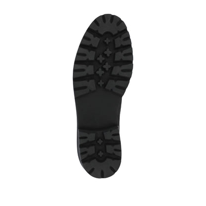 Journee ERIKA FAUX SUEDE LOAFER FLAT IN WIDE - Black Faux Suede
