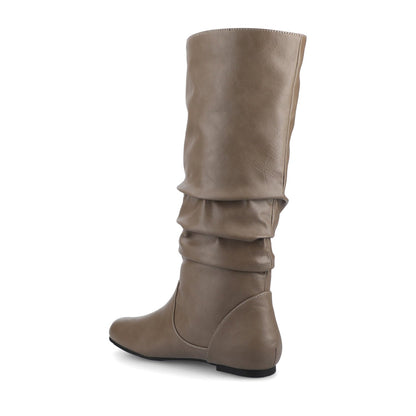 Journee JAYNE KNEE HIGH BOOTS IN WIDE CALF - Taupe
