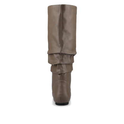 Journee JAYNE KNEE HIGH BOOTS IN WIDE CALF - Taupe