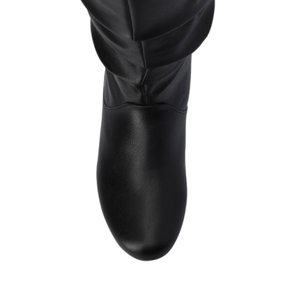 Journee JAYNE KNEE HIGH BOOTS IN WIDE CALF - Black