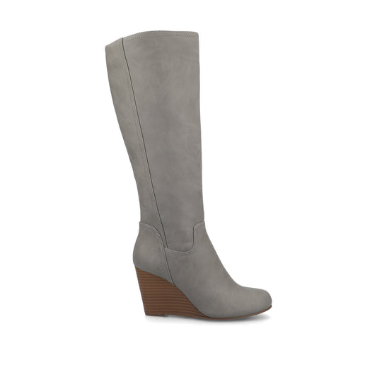 Journee LANGLY KNEE-HIGH BOOTS IN WIDE CALF - Grey