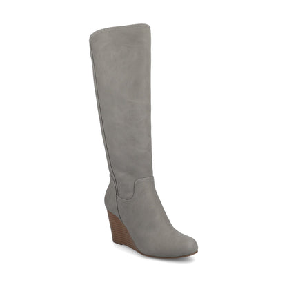 Journee LANGLY KNEE-HIGH BOOTS IN WIDE CALF - Grey