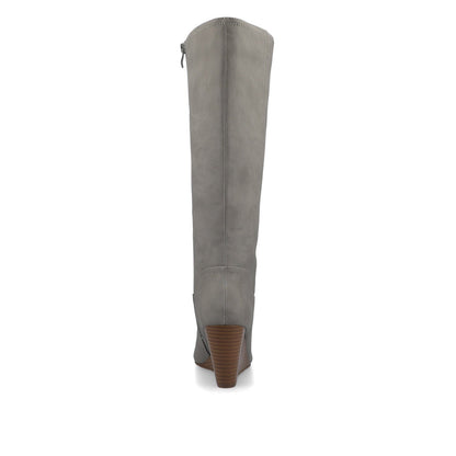Journee LANGLY KNEE-HIGH BOOTS IN WIDE CALF - Grey