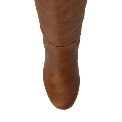 Journee LANGLY KNEE-HIGH BOOTS IN WIDE CALF - Brown