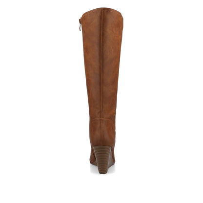 Journee LANGLY KNEE-HIGH BOOTS IN WIDE CALF - Brown
