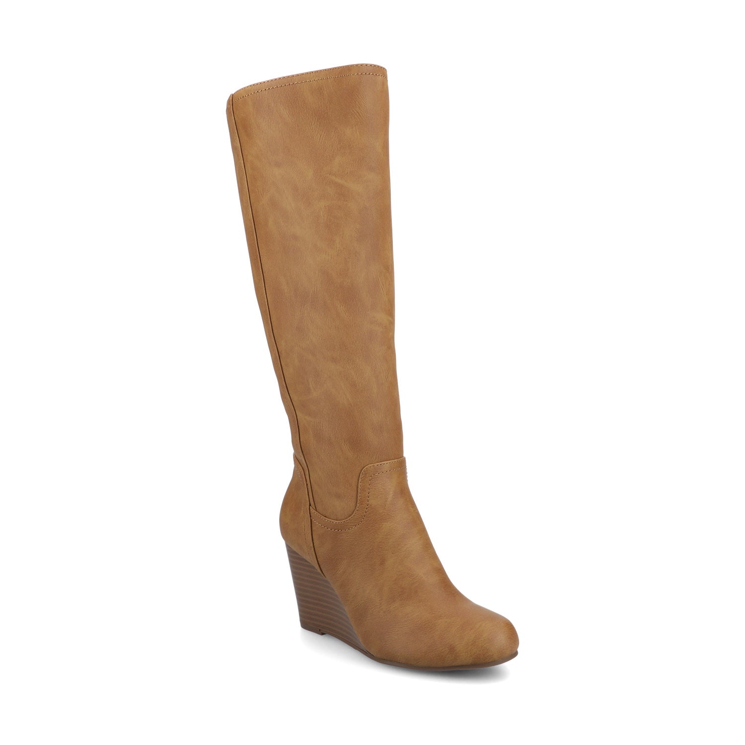 Journee LANGLY KNEE-HIGH BOOTS IN WIDE CALF - Tan