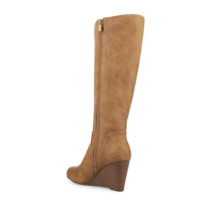 Journee LANGLY KNEE-HIGH BOOTS IN WIDE CALF - Tan