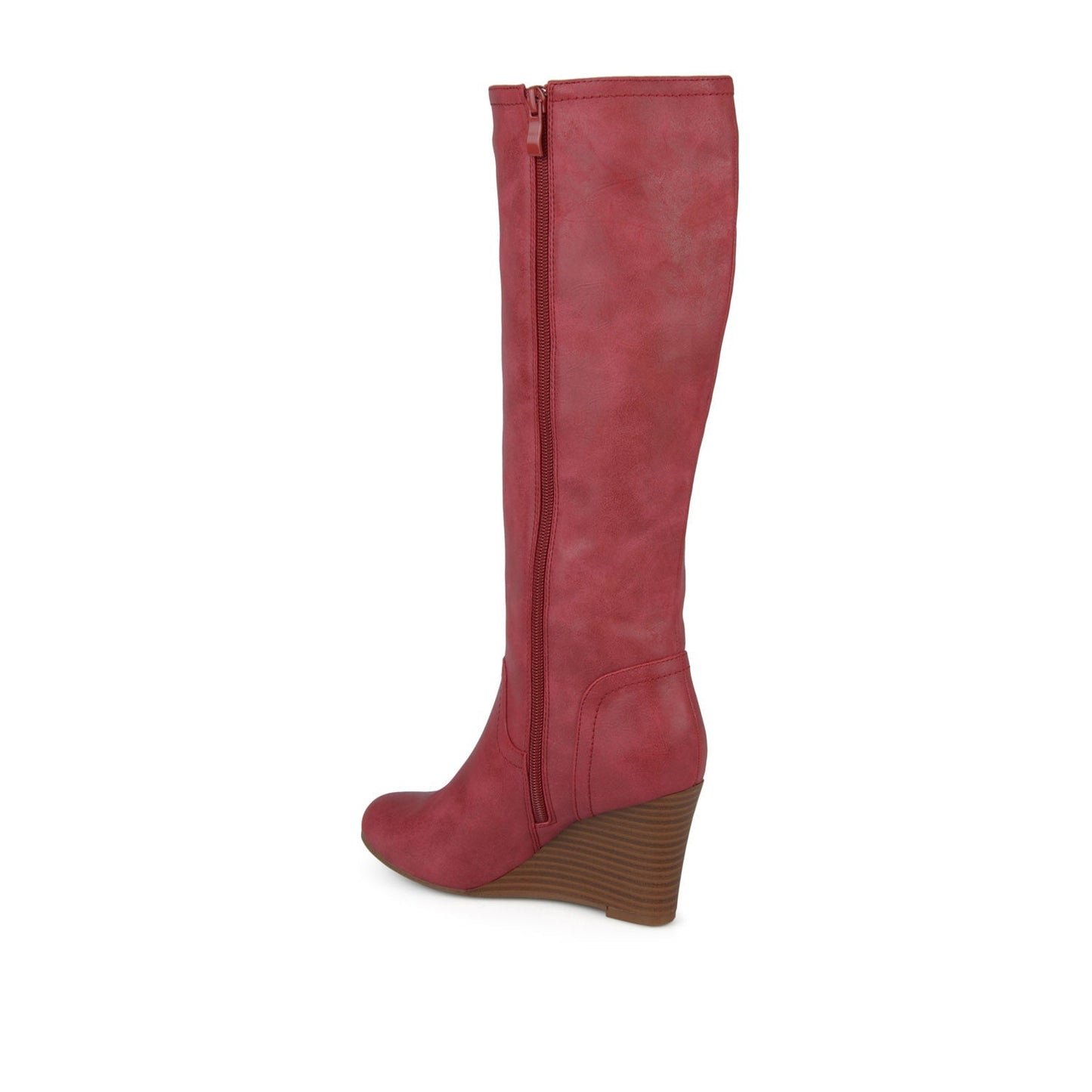 Journee LANGLY KNEE-HIGH BOOTS IN WIDE CALF - Red