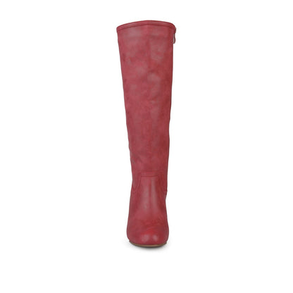 Journee LANGLY KNEE-HIGH BOOTS IN WIDE CALF - Red