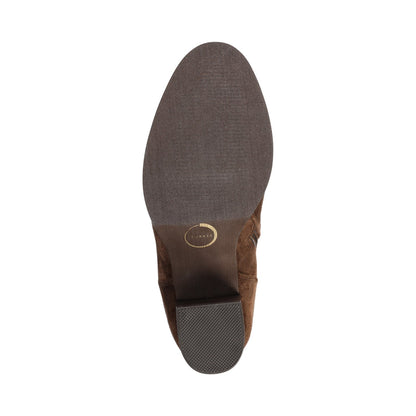 Journee KAISON THIGH HIGH BOOTS IN WIDE CALF - Chocolate Suede