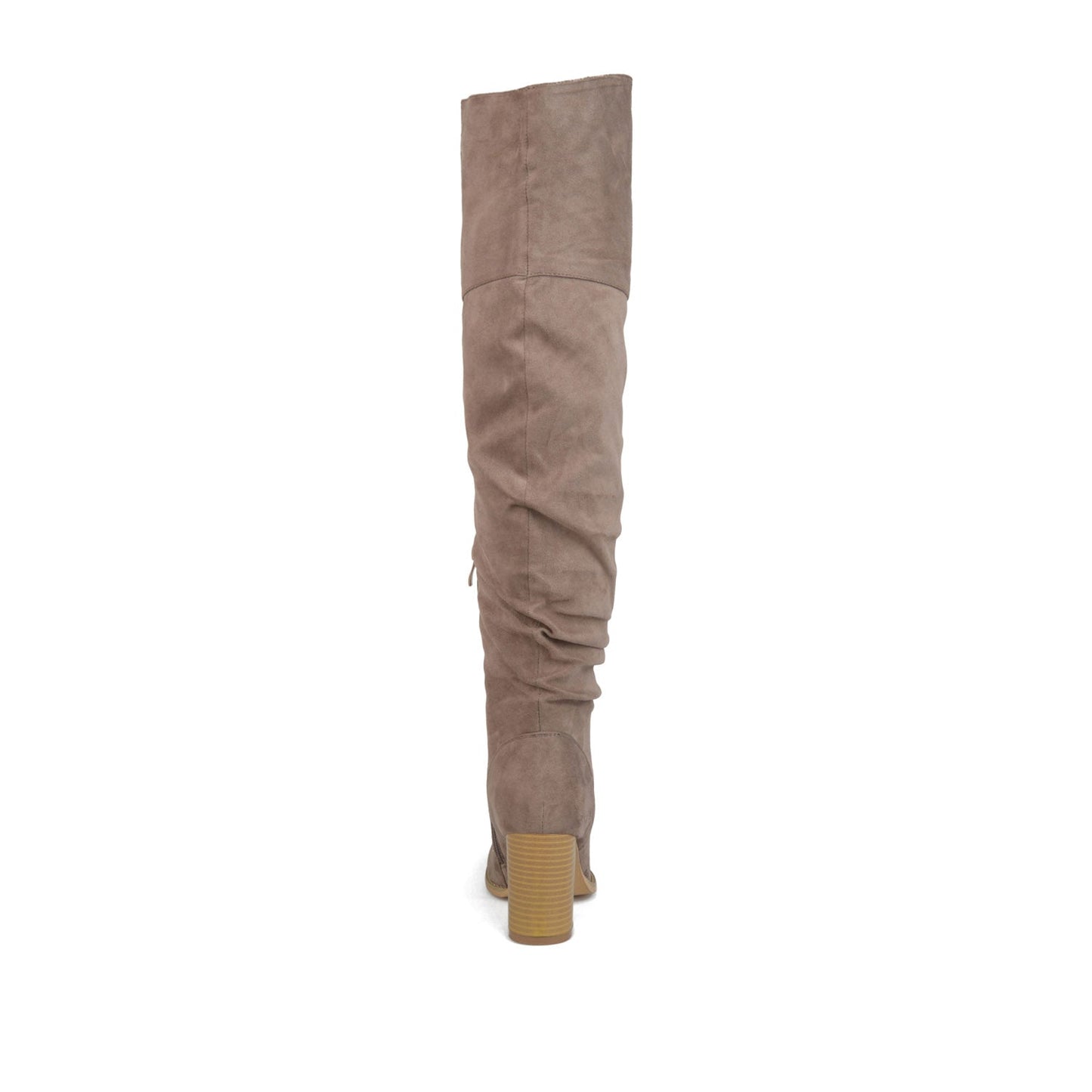 Journee KAISON THIGH HIGH BOOTS IN WIDE CALF - Taupe Suede