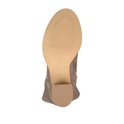Journee KAISON THIGH HIGH BOOTS IN WIDE CALF - Taupe Suede