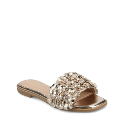 Journee AZALEA SLIP ON SANDALS - Gold