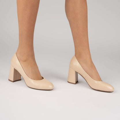 Journee SERAPHINA BLOCK HEEL PUMPS - Croco Charcoal