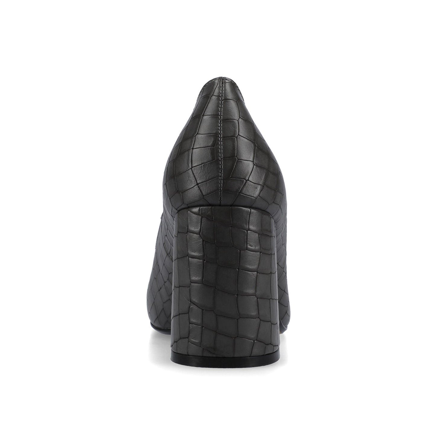 Journee SERAPHINA BLOCK HEEL PUMPS - Croco Charcoal