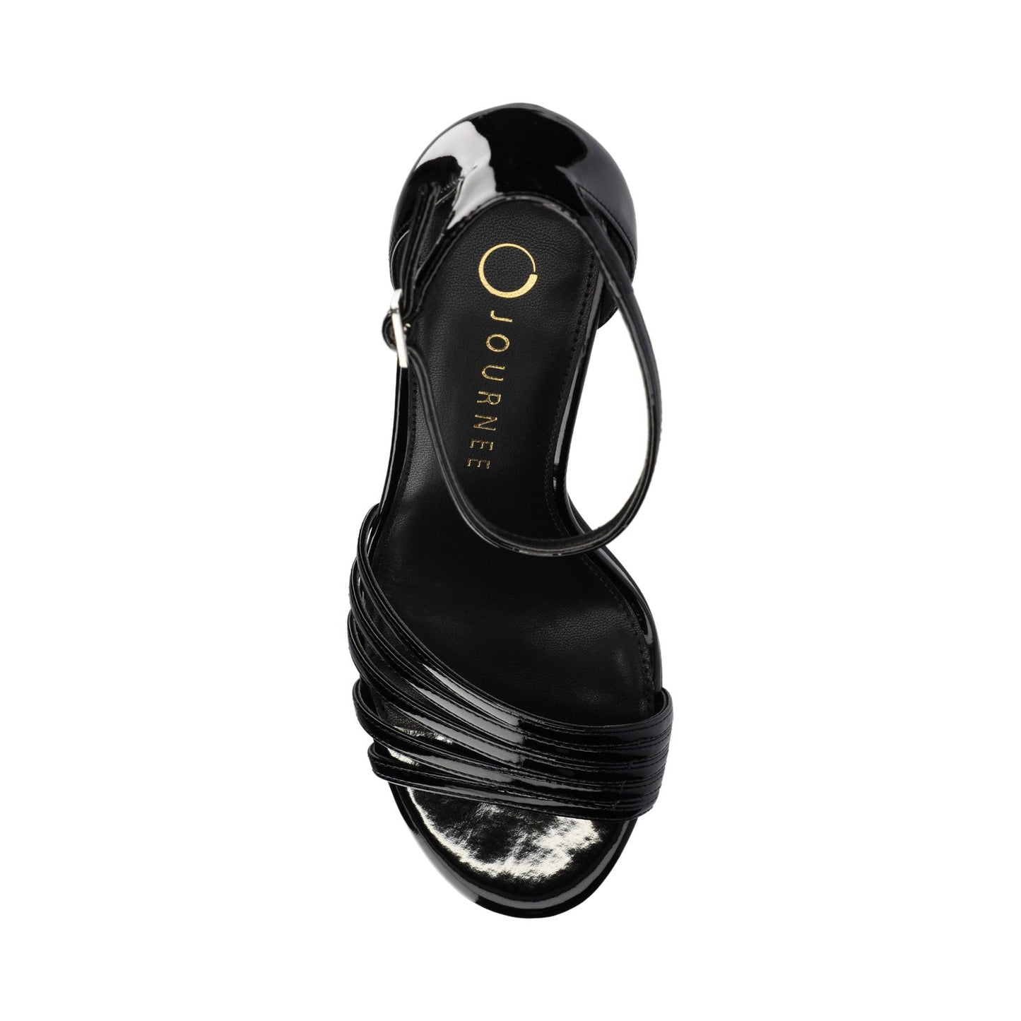 Journee FELICITY STRAPY SANDALS - Patent/Black