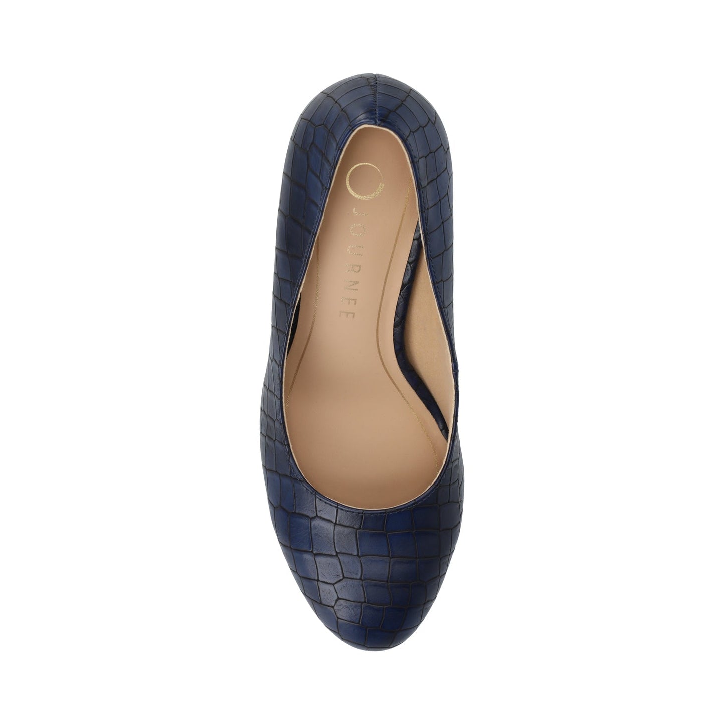 Journee SERAPHINA BLOCK HEEL PUMPS - Croco Blue
