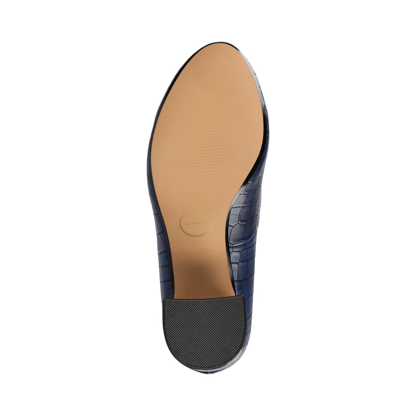 Journee SERAPHINA BLOCK HEEL PUMPS - Croco Blue