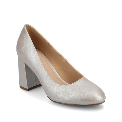 Journee SERAPHINA BLOCK HEEL PUMPS - Champagne
