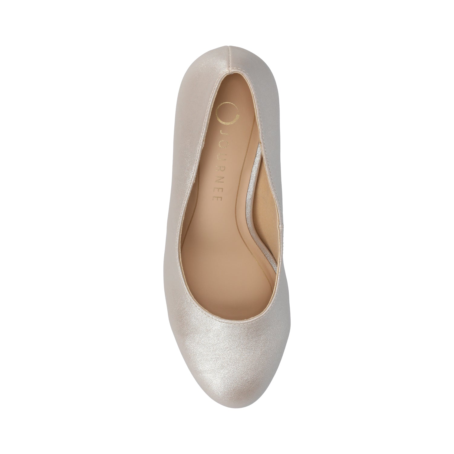 Journee SERAPHINA BLOCK HEEL PUMPS - Champagne