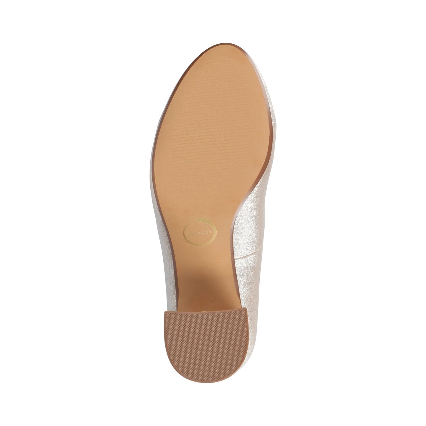 Journee SERAPHINA BLOCK HEEL PUMPS - Champagne