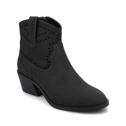 Journee CHEYENNE WESTERN BOOTIES - Black