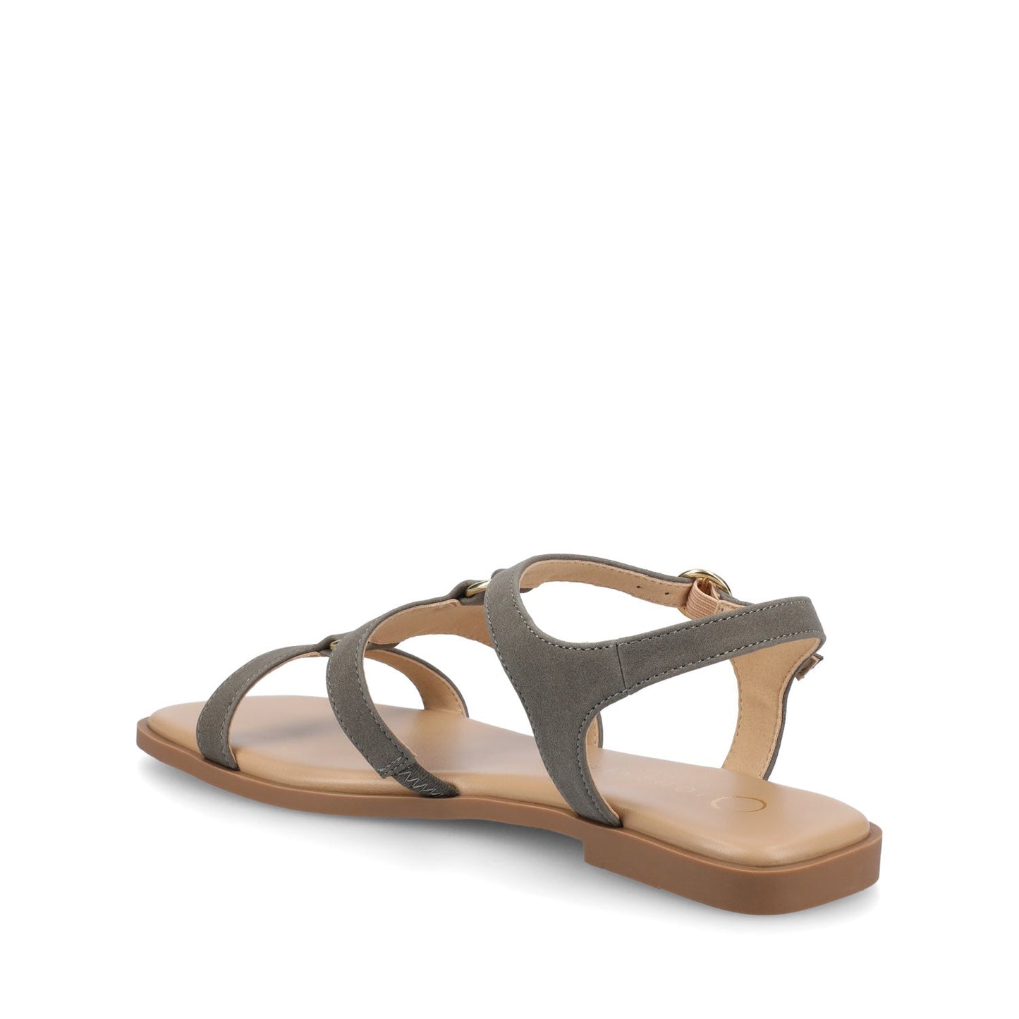 Journee BRILEY ANKLE STRAP SANDALS - Greige Nubuck