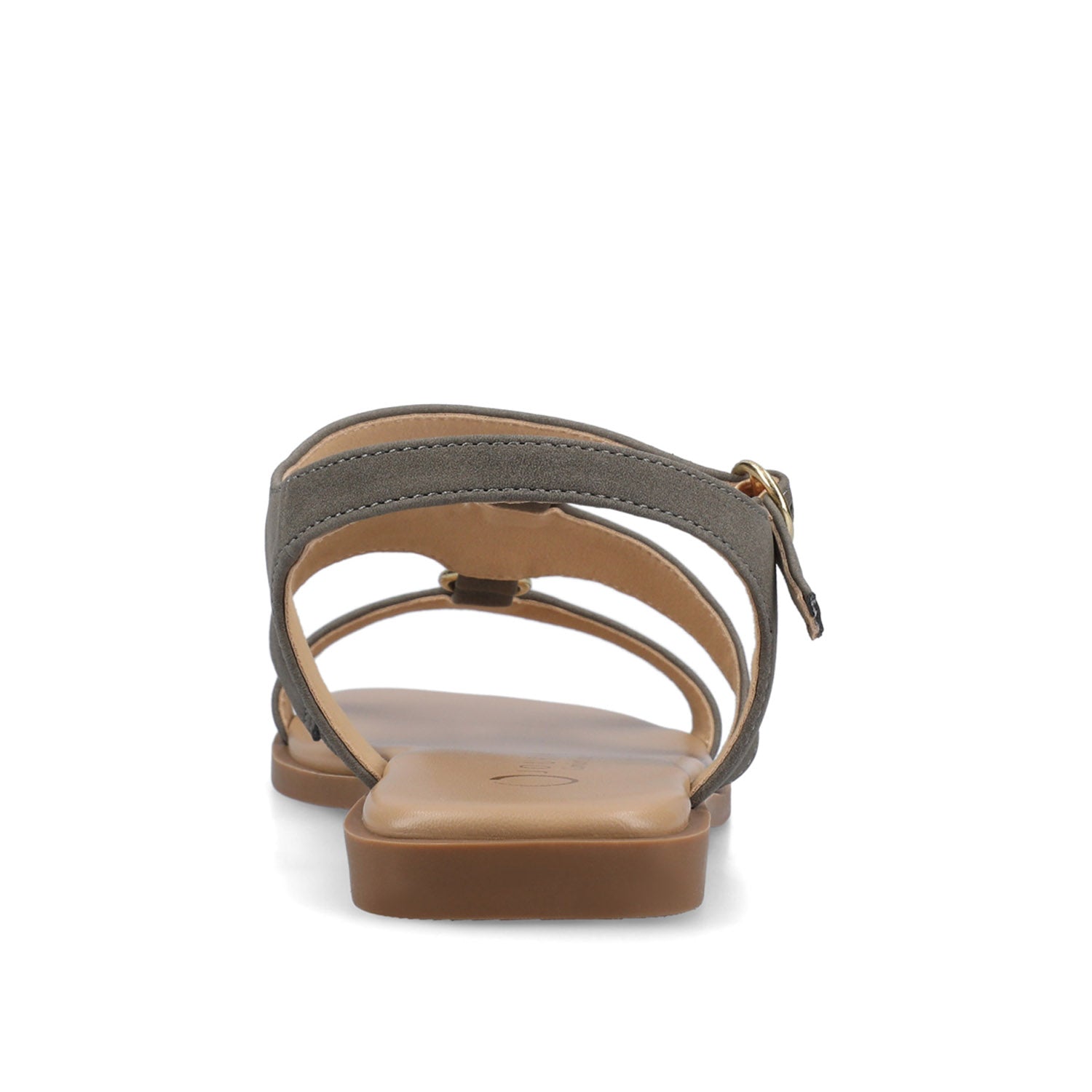 Journee BRILEY ANKLE STRAP SANDALS - Greige Nubuck