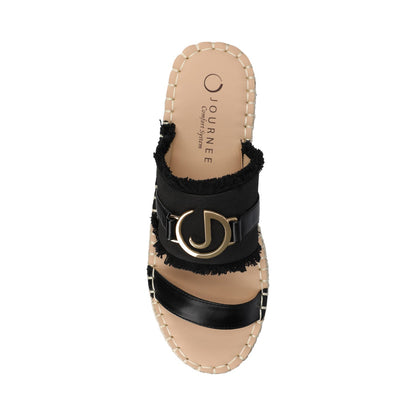 Journee KEELEE ESPADRILLE SANDALS - Black