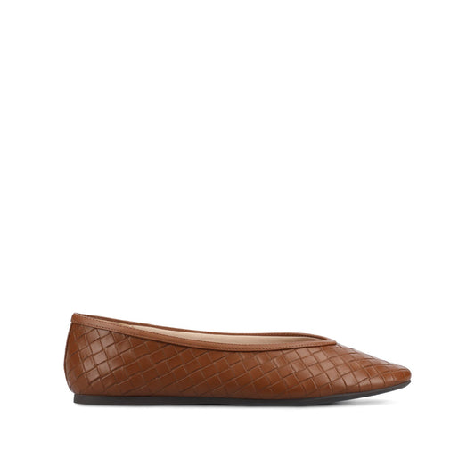 Journee FORTUNE BALLET FLATS - Tan Woven