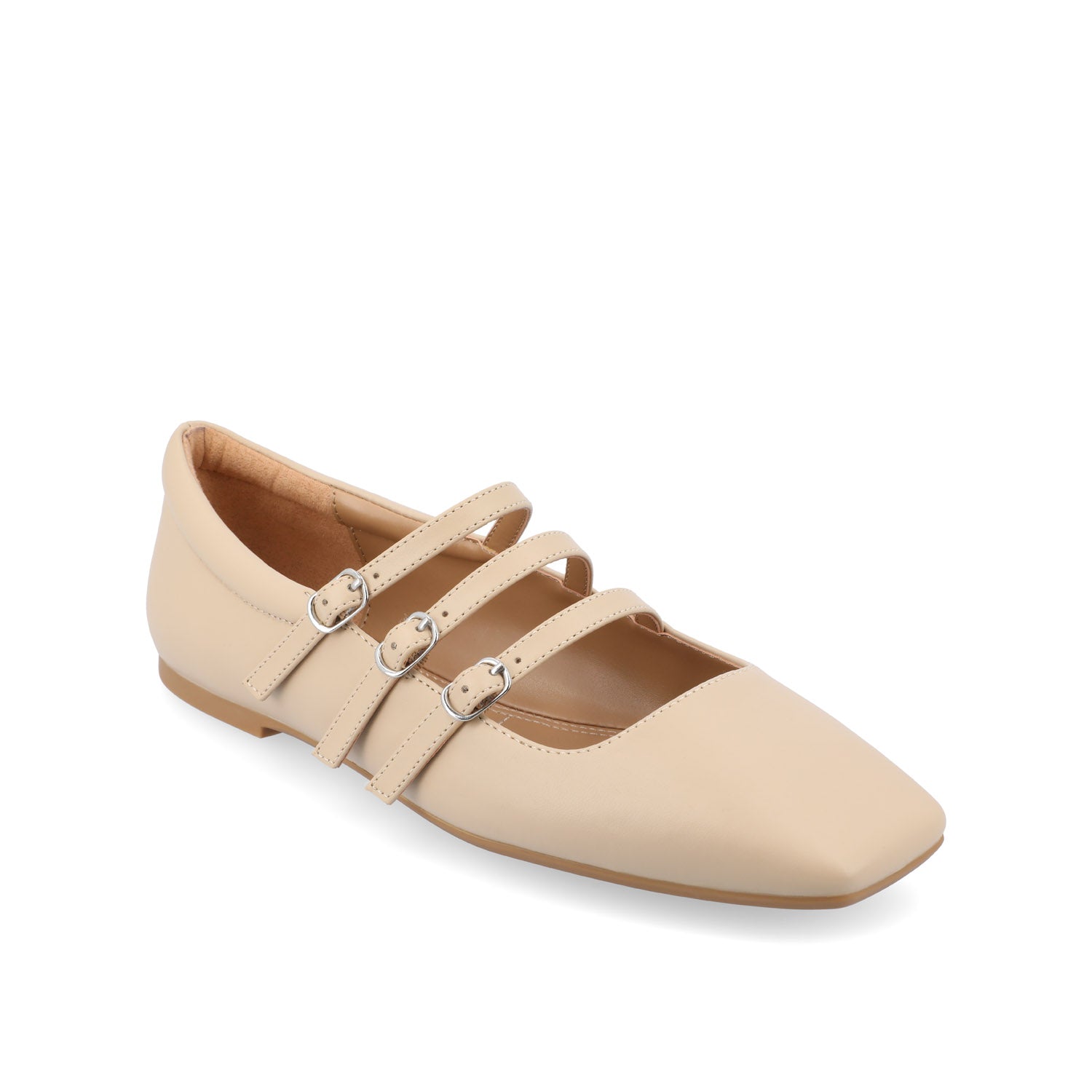 Journee DARLIN BALLET FLATS IN VEGAN LEATHER - Nude PU