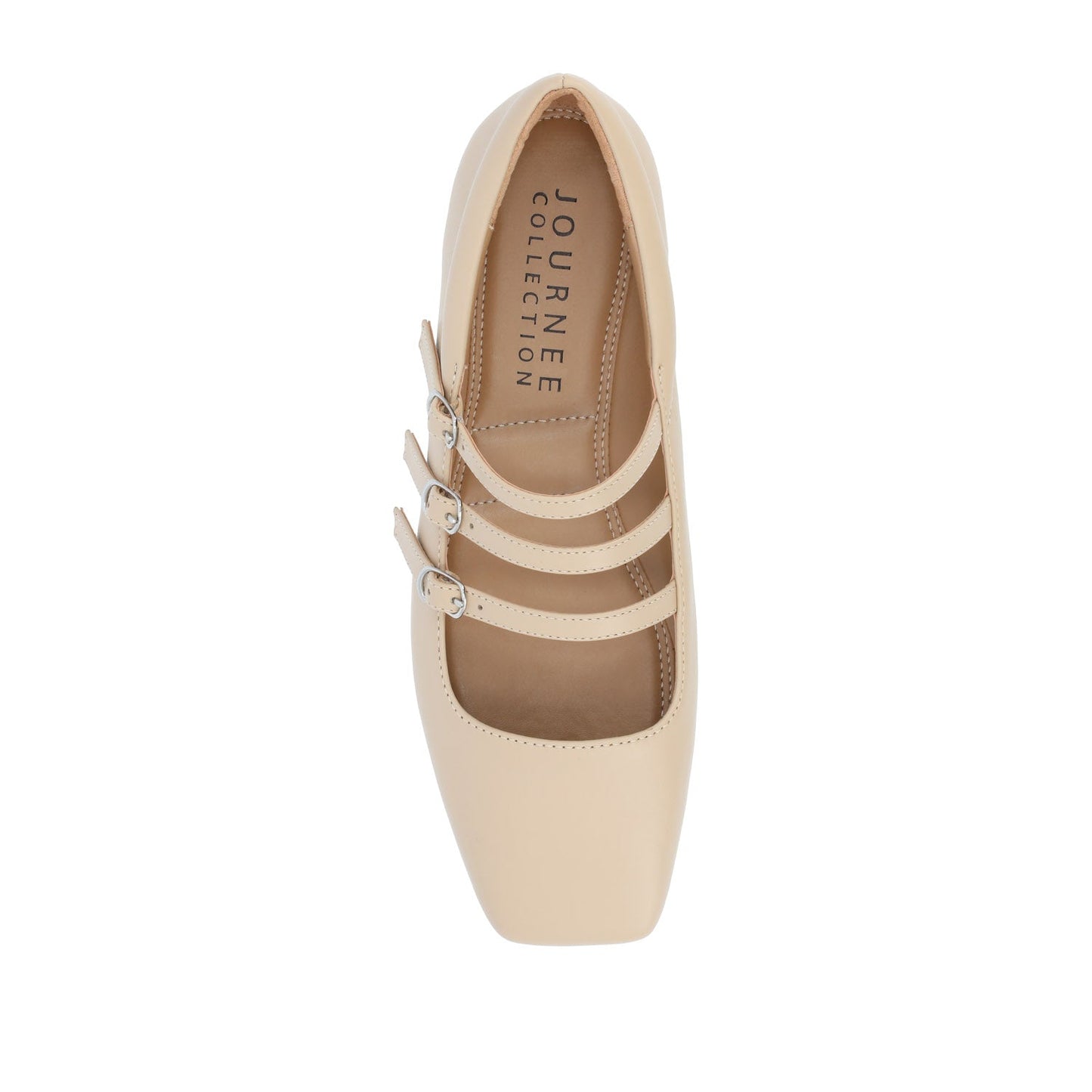 Journee DARLIN BALLET FLATS IN VEGAN LEATHER - Nude PU
