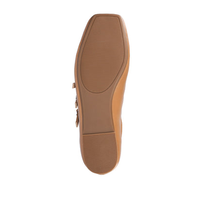 Journee DARLIN BALLET FLATS IN VEGAN LEATHER - Tan PU