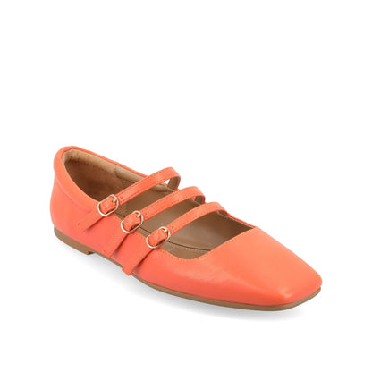 Journee DARLIN BALLET FLATS IN VEGAN LEATHER - Orange PU