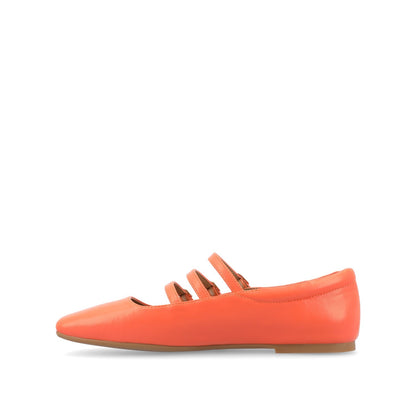 Journee DARLIN BALLET FLATS IN VEGAN LEATHER - Orange PU