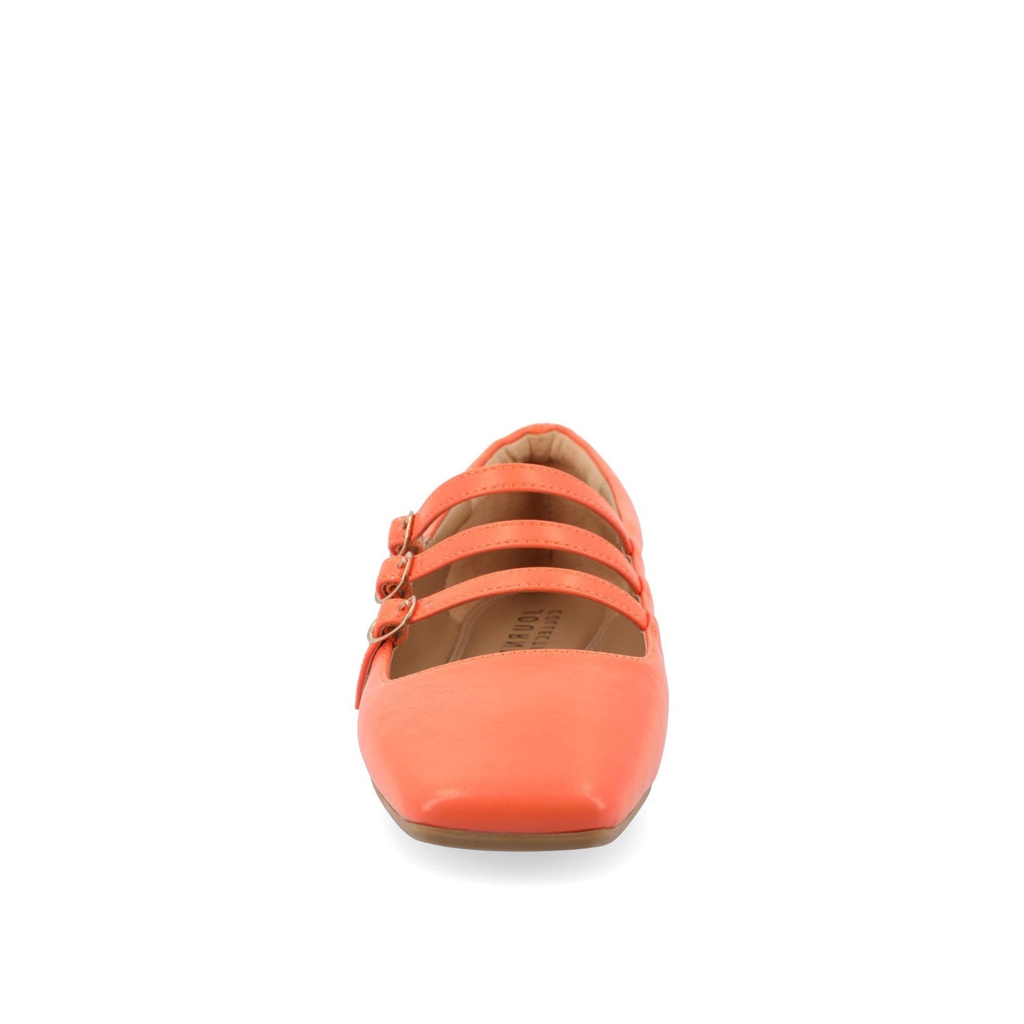 Journee DARLIN BALLET FLATS IN VEGAN LEATHER - Orange PU