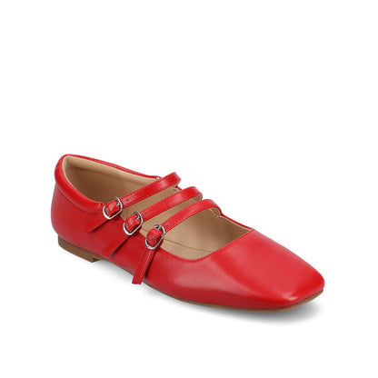 Journee DARLIN BALLET FLATS IN VEGAN LEATHER - Red PU