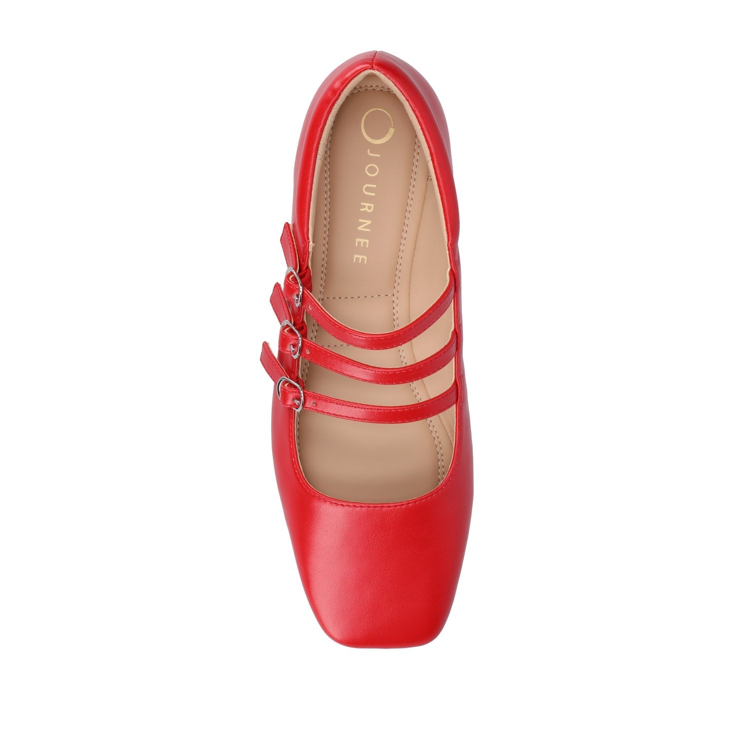 Journee DARLIN BALLET FLATS IN VEGAN LEATHER - Red PU