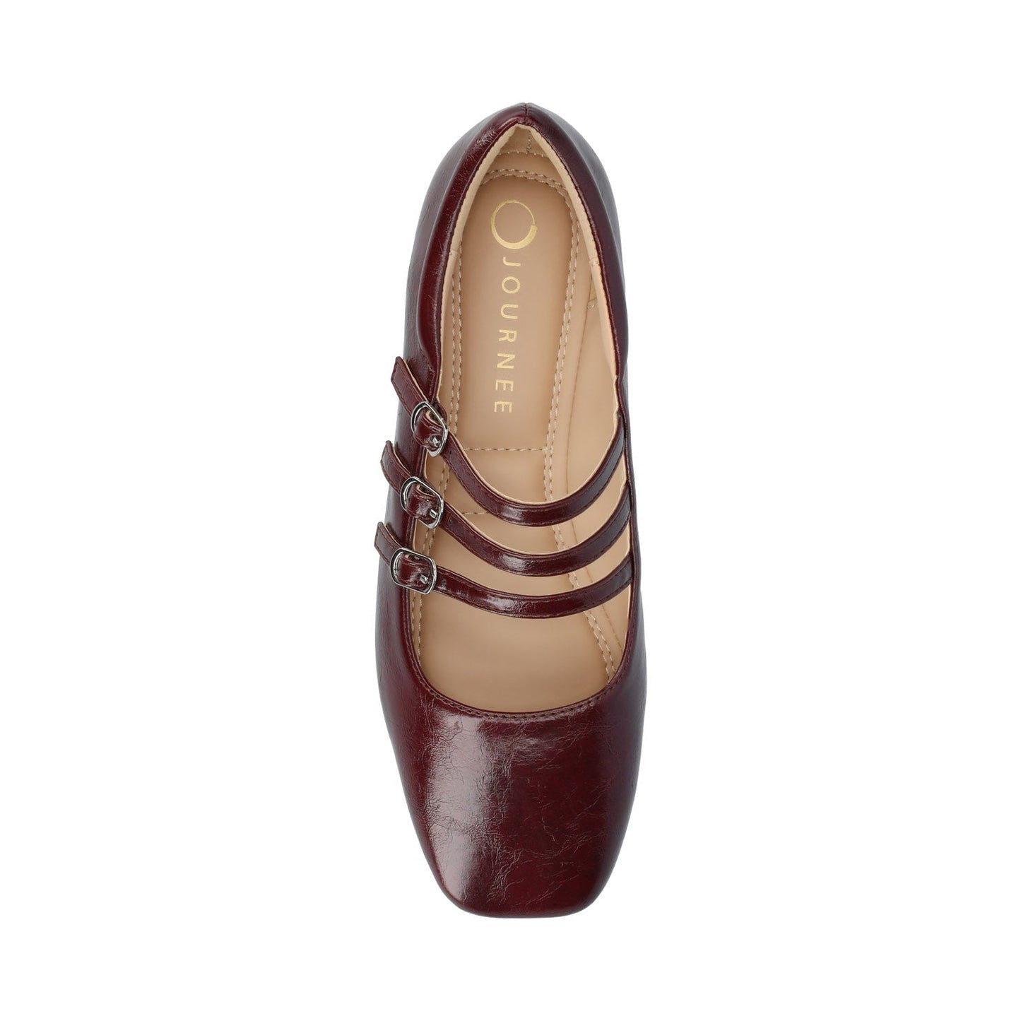 Journee DARLIN BALLET FLATS IN STATEMENT - Crinkle Oxblood