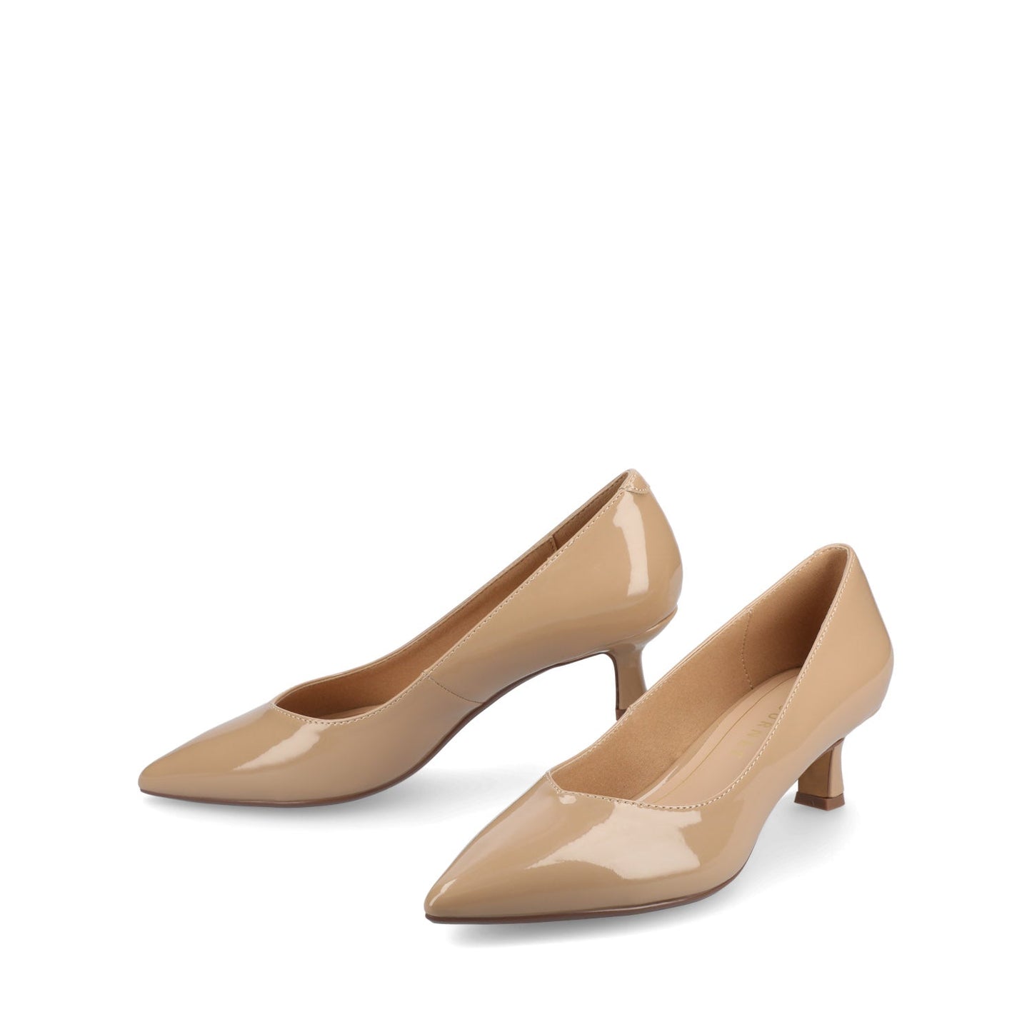 Journee PAMMIE KITTEN HEELS IN PATENT - Tan Patent