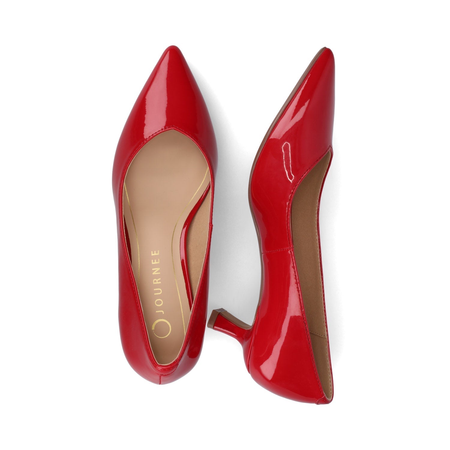 Journee PAMMIE KITTEN HEELS IN PATENT - Red Patent
