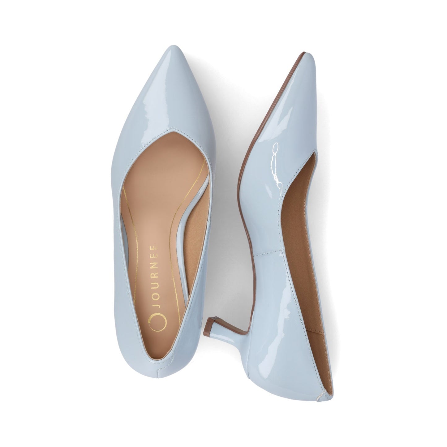 Journee PAMMIE KITTEN HEELS IN PATENT - Blue Patent