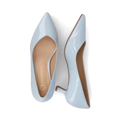 Journee PAMMIE KITTEN HEELS IN PATENT - Blue Patent
