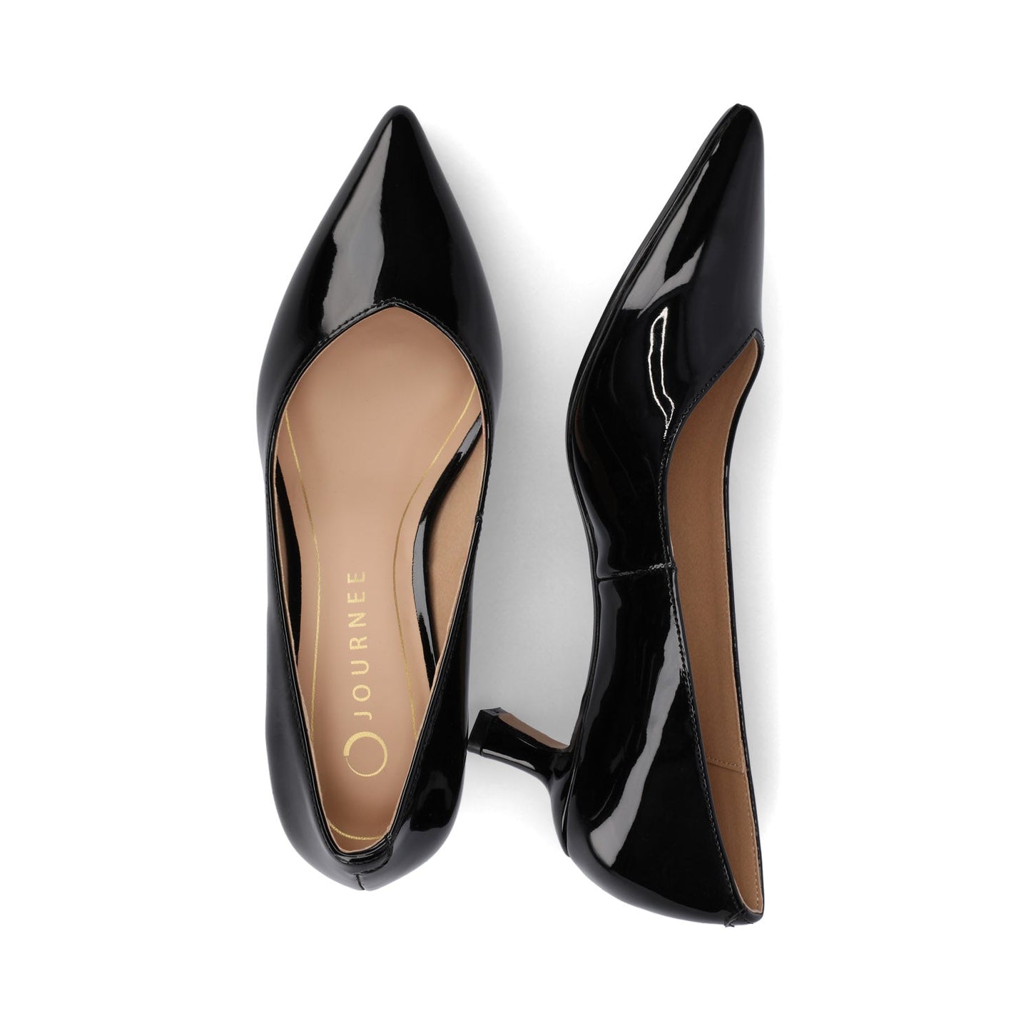 Journee PAMMIE KITTEN HEELS IN PATENT - Black Patent