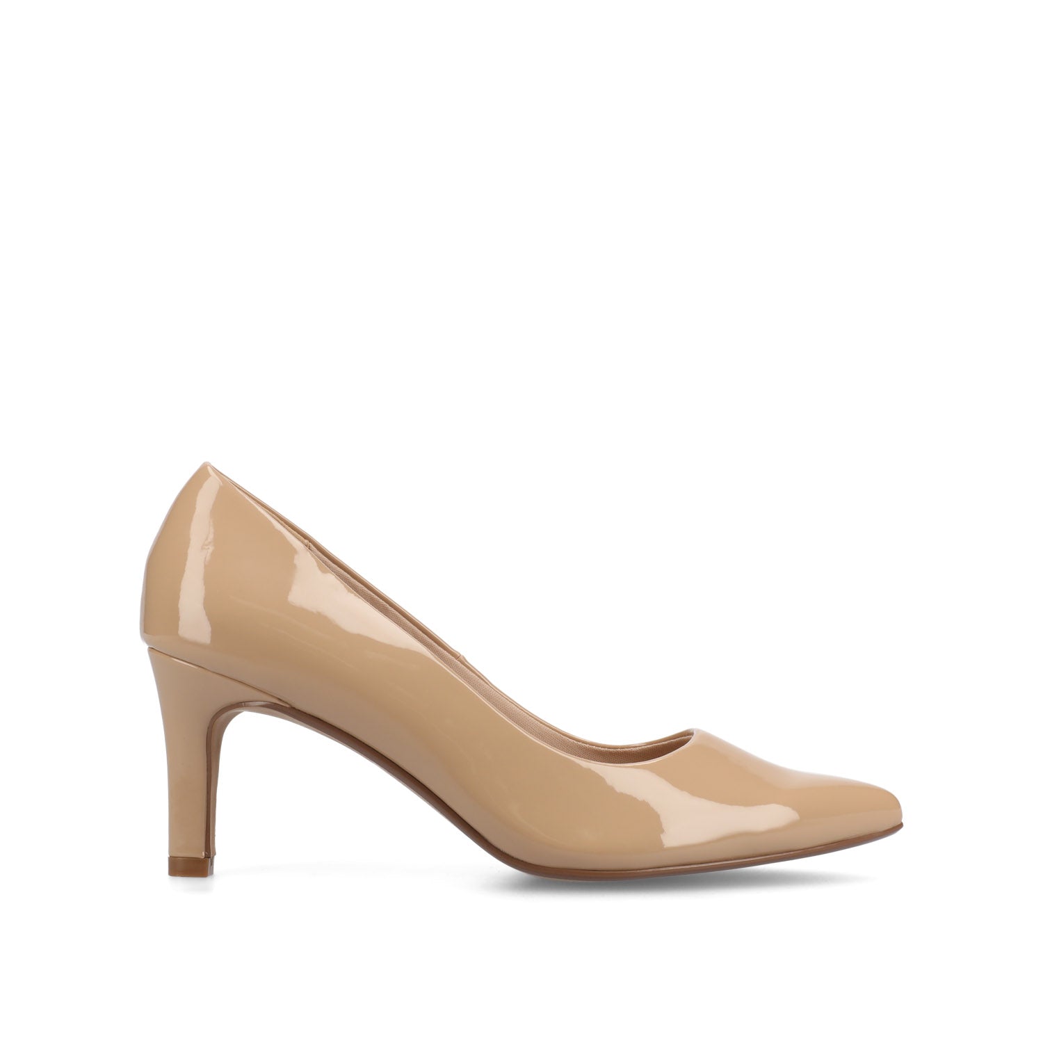 Journee SCYLEE STILETTO PUMP HEELS IN PATENT - Nude Patent